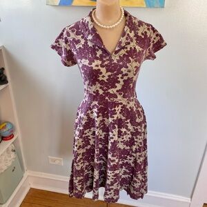 Effie’s Heart Grape Print Dress L